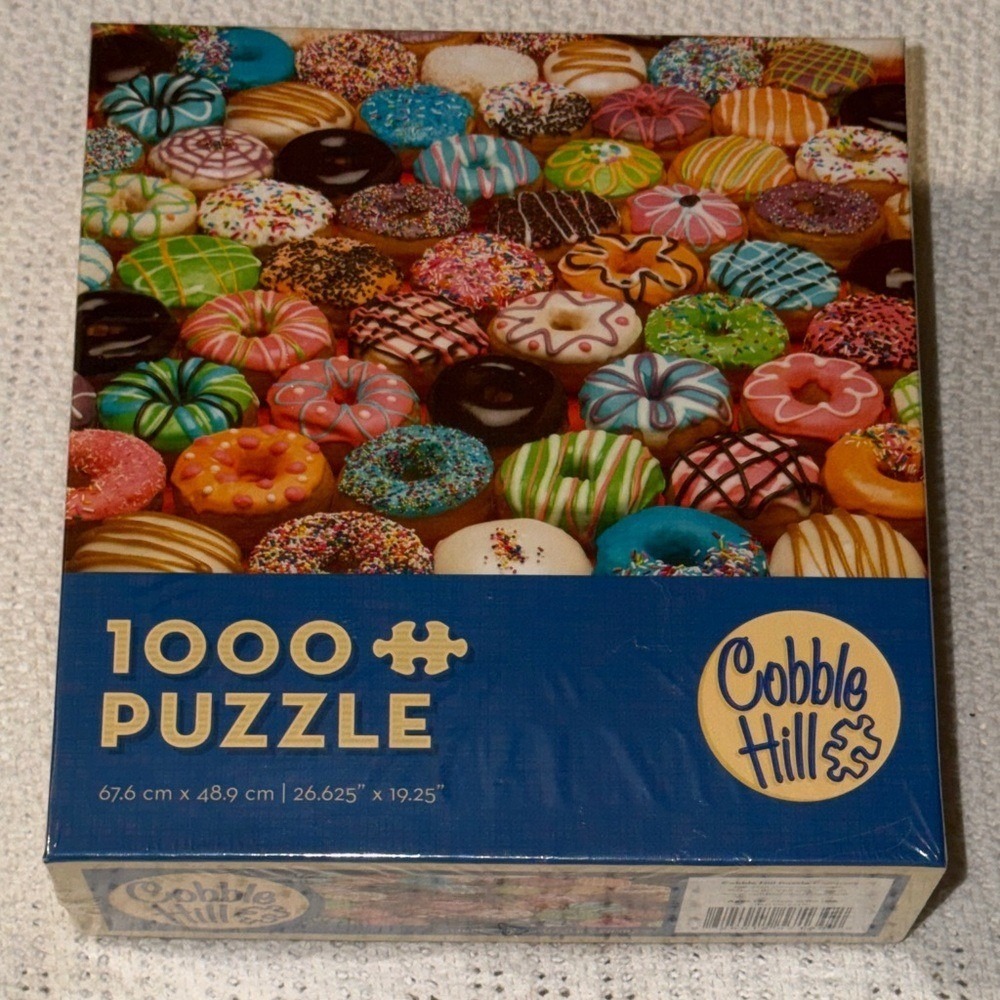Cobble Hill 1000 Piece Jigsaw Puzzle Donuts Colorful Dessert Food Sealed NEW